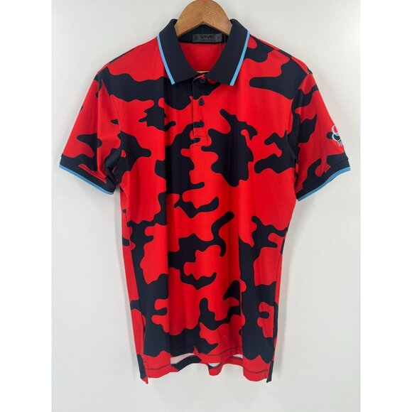 G/FORE Men Size Small Red Blue Exploded Camo Golf Polo - Picture 1 of 13